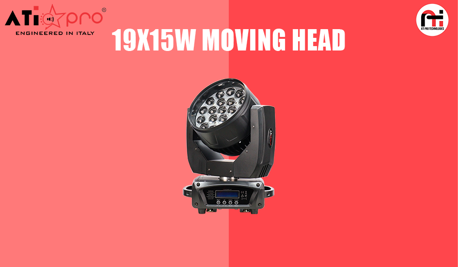 ATIPRO 19X15W Moving Head Light Zoom