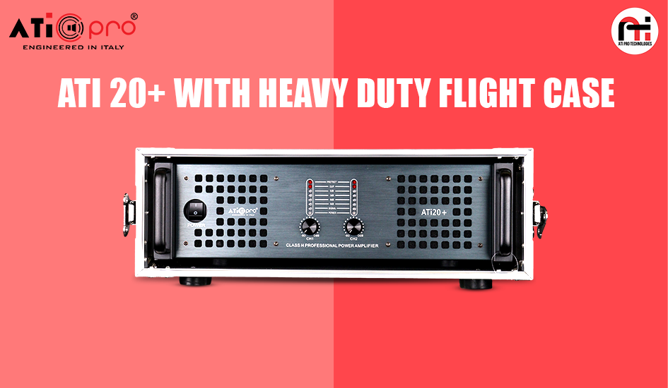DJ Amplifier Model ATI 20+ With Heavy Duty Flight Case