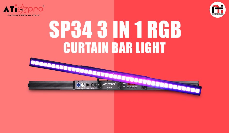 ATI PRO SP34 3 in 1 RGB Curtain Bar Light