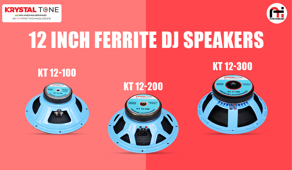 Best 12 Inch Ferrite DJ Speakers in India: KT 12-100, KT 12-200 & KT 12-300